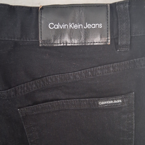 Calvin Klein Boys Slim Fit Straight Leg Black Jeans Sz14 - Picture 6 of 8